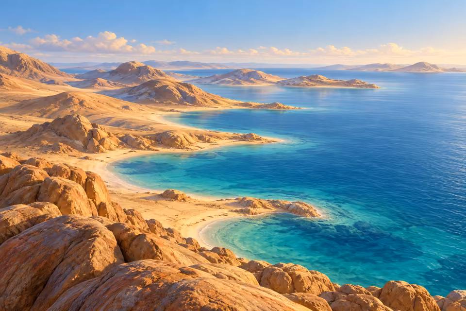 Dry land appeared between the seas.