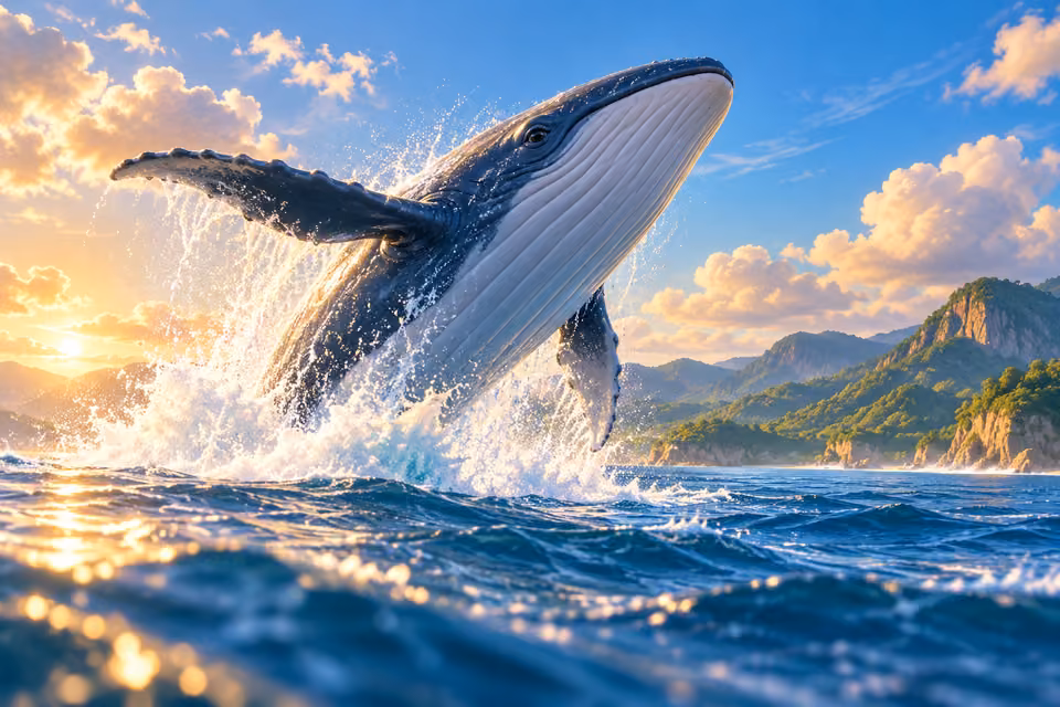 Dios creó las grandes criaturas del mar.