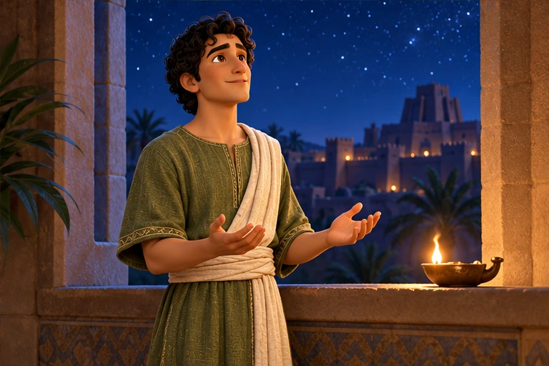 Daniel thanked God before going to the palace.