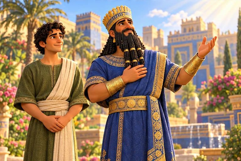 Nebuchadnezzar acknowledged God and gave thanks.