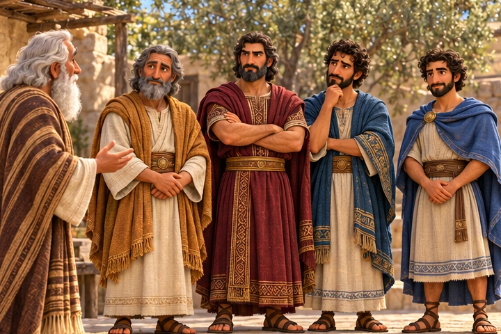 Jesse’s older sons pass before Samuel.