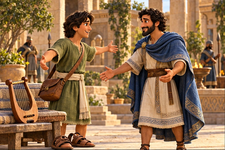 David y Jonatán comienzan una amistad.