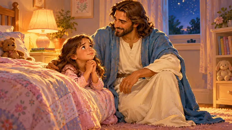 We can talk with Jesus when we feel worried.