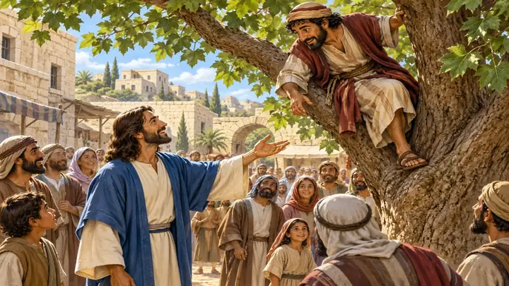 Zacchaeus Comes Down from the Tree