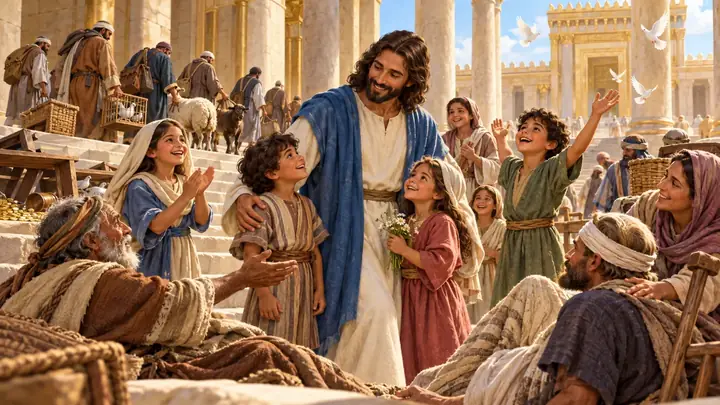 Jesus Cares for the House of Prayer