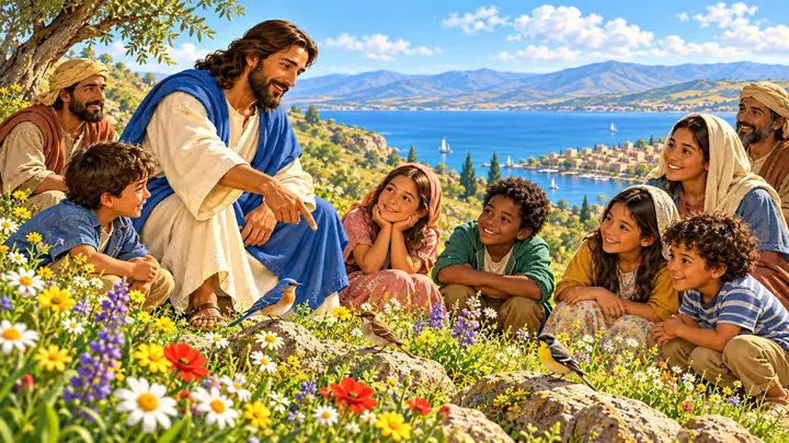 Dios cuida a las aves y las flores.