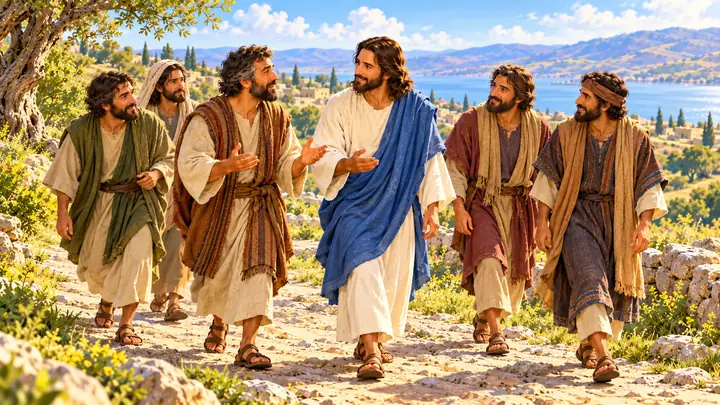 Los amigos siguieron aprendiendo junto a Jesús.