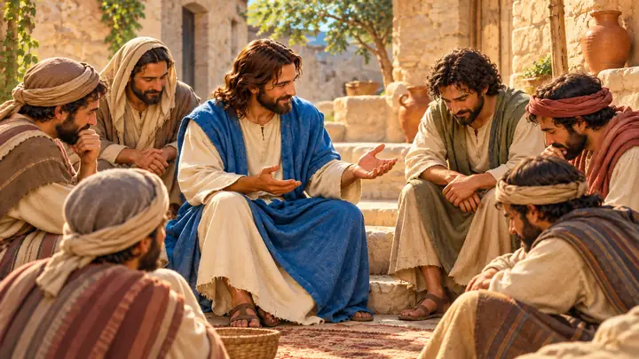 Los amigos guardaron silencio ante Jesús.