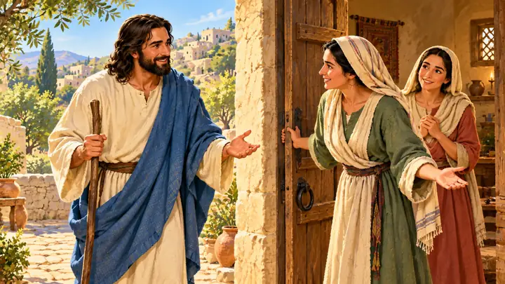Martha welcomed Jesus into her home.