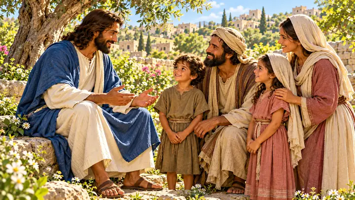 Los padres se alegraron de que Jesús recibiera a sus hijos.
