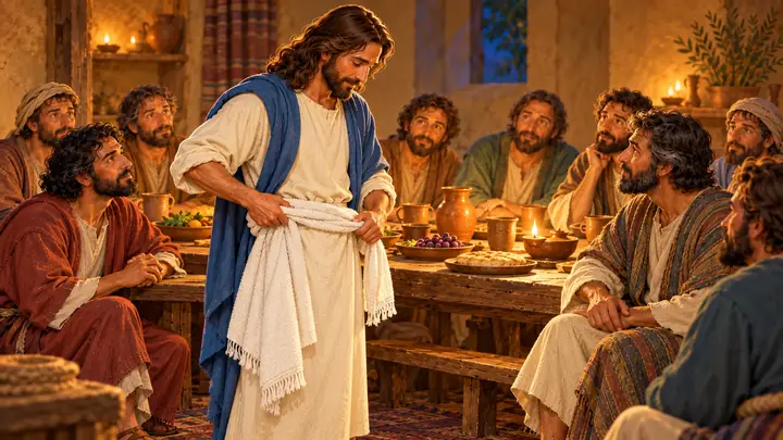 Jesús se preparó para servir a sus amigos