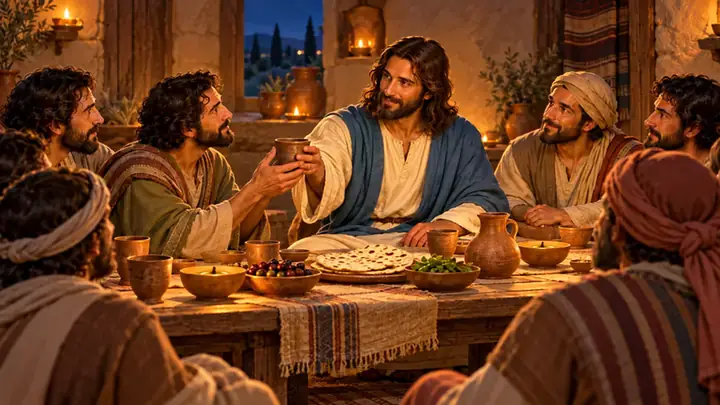 Jesus shared the cup with his friends