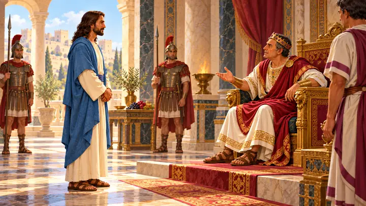Jesús fue llevado ante Herodes