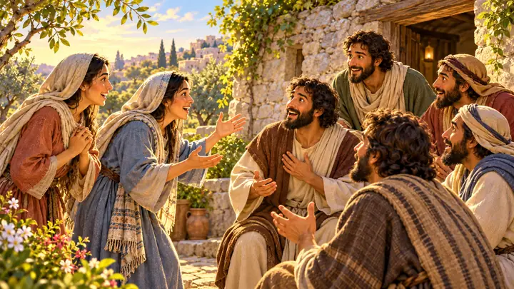 The women shared the news with the disciples.
