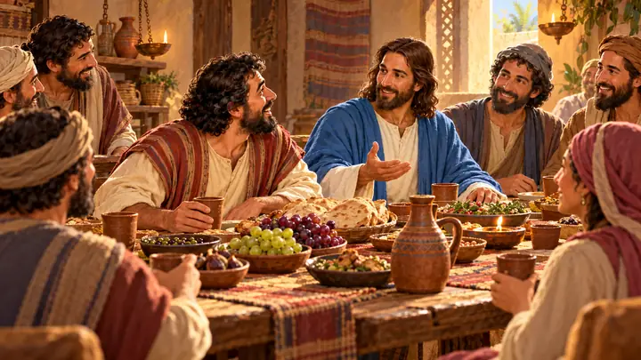 Matthew prepared a meal to share with Jesus.