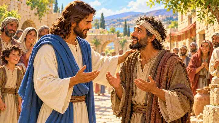 Jesús volvió a encontrar al hombre.
