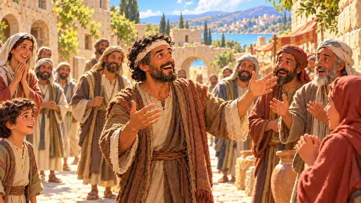 Los vecinos escucharon lo que Jesús había hecho.