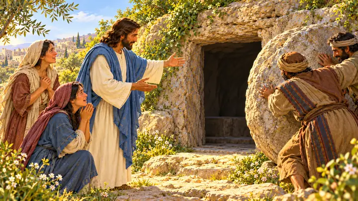 Los amigos retiraron la piedra de la entrada.