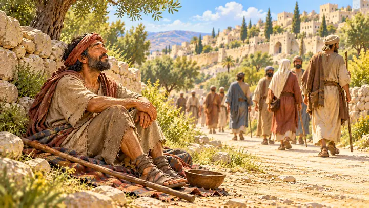 Bartimeo esperaba junto al camino de Jericó.