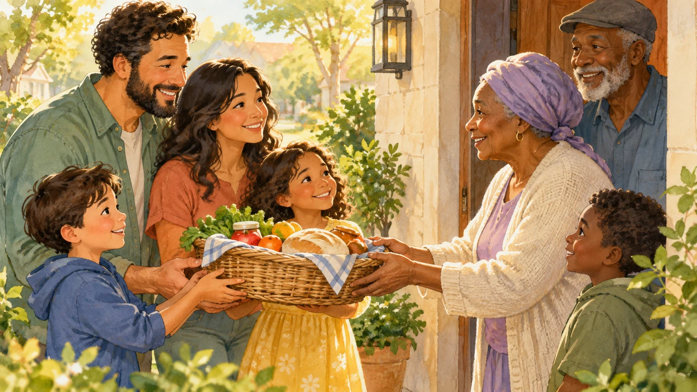 We can give thanks and share what we receive.