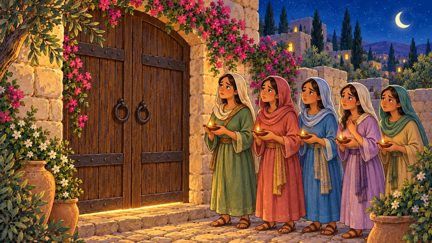 Las otras jóvenes llegaron cuando la puerta ya estaba cerrada.
