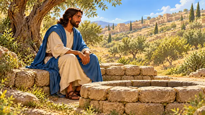 Jesus rested alone beside Jacob’s well.