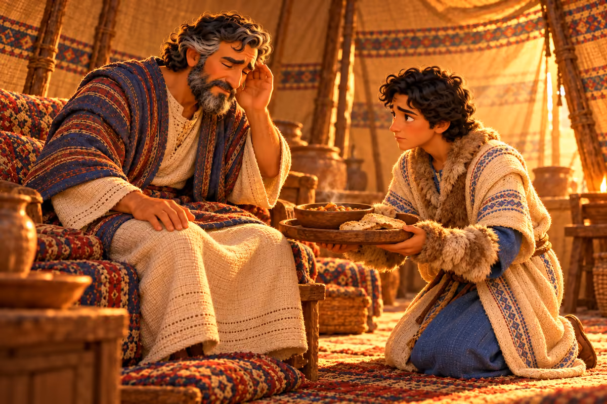 Jacob llevó la comida a Isaac usando un disfraz.