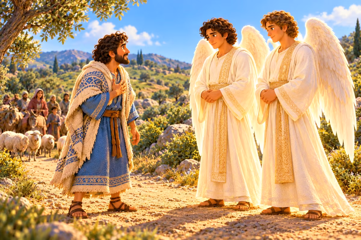 Dos mensajeros celestiales animaron a Jacob en el camino.